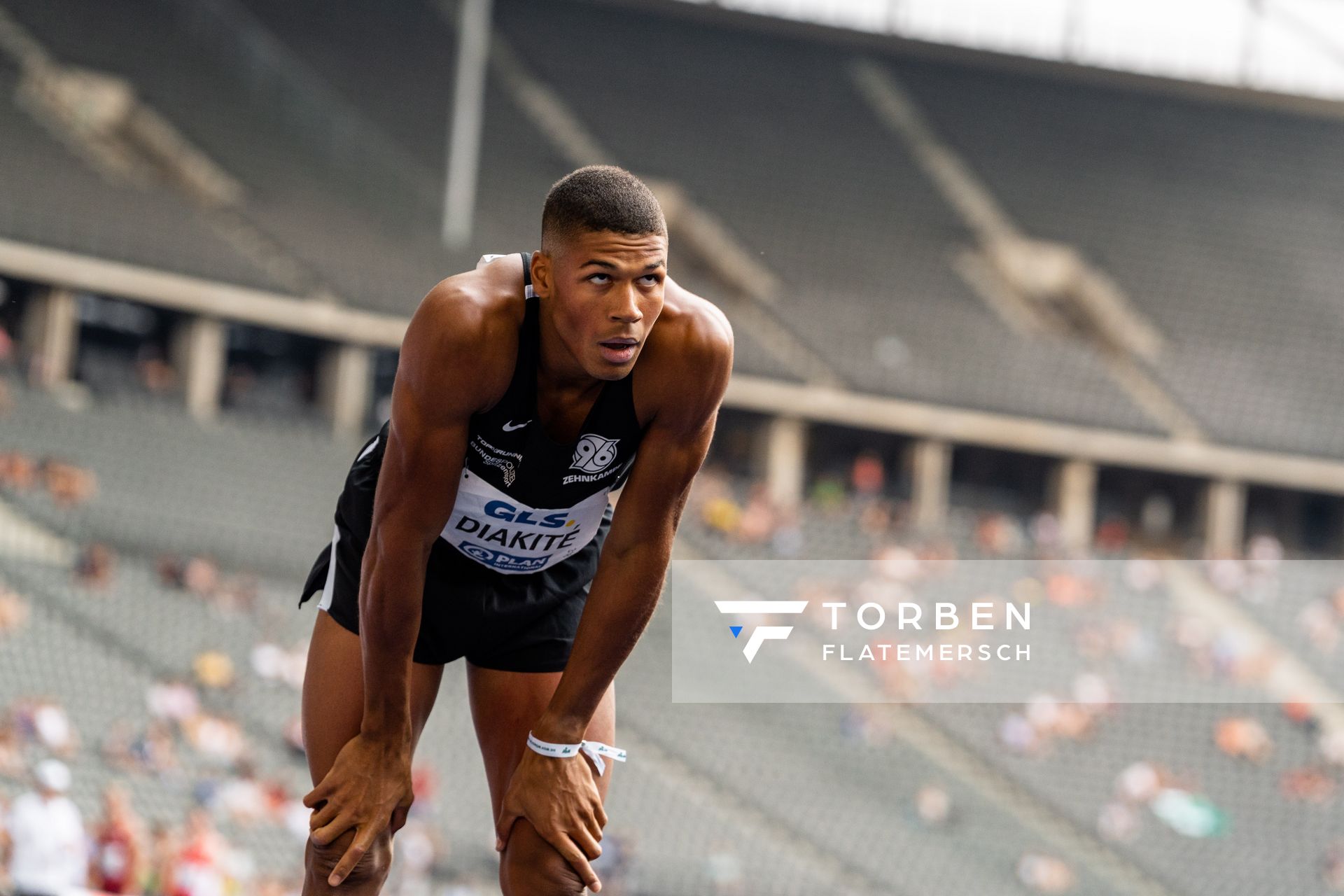 Malik Diakite (Hannover 96) waehrend der deutschen Leichtathletik-Meisterschaften im Olympiastadion am 25.06.2022 in Berlin